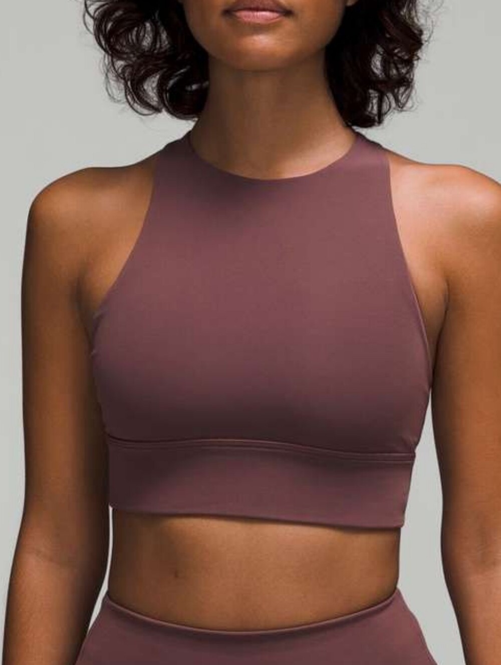 Lululemon Energy High-Neck Longline Tough Bra *Medium Support Dark Oxide Size 8